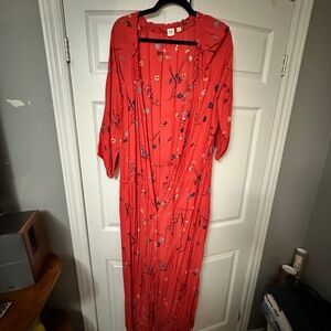 Gap Button up Floral Maxi Dress